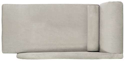 Safavieh Home Collection Caiden Grey Velvet Chaise with Pillow, view 7