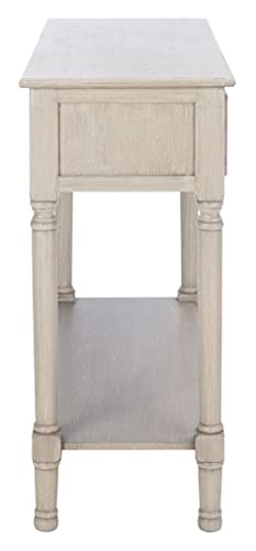 Safavieh Home Collection Haines Greige 2-Drawer Bottom Shelf Console Table