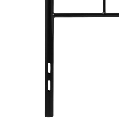 Woodstock Decorative Black Metal Twin Size Open Slat Headboard with Round Posts