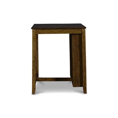 New Classic Furniture Gia Counter Table with Two Chairs and Storage Shelf, 30-Inch, Brown