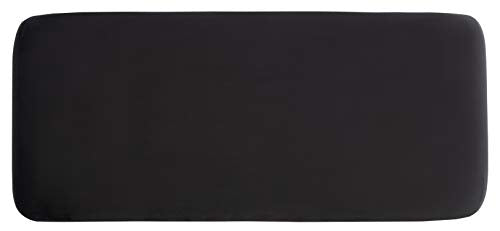 SAFAVIEH Furniture, Tenko Bench, Black, Solid Wood, Modern Shearling Design, view 6