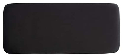 SAFAVIEH Furniture, Tenko Bench, Black, Solid Wood, Modern Shearling Design, view 6