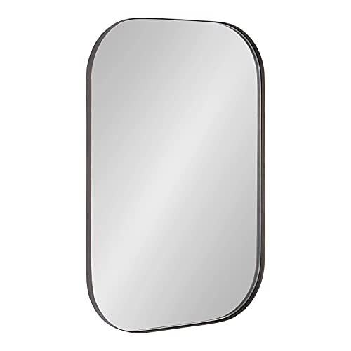 Rollo Midcentury Rounded Rectangle Mirror; 20 x 30; Bronze; Modern Metal Framed Mirror