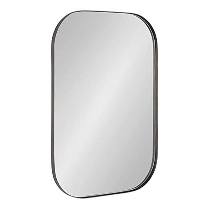 Rollo Midcentury Rounded Rectangle Mirror; 20 x 30; Bronze; Modern Metal Framed Mirror