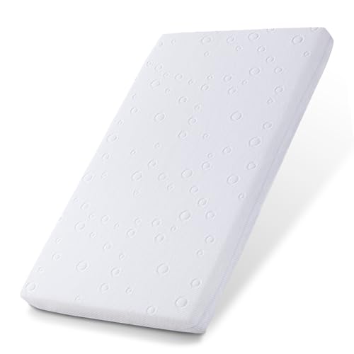 Baby Bassinet Mattress Pad, 36.5" x 25" x 2" Dual Sided Gel Memory Foam Mattress with Removable Soft Cover Fit for Dream On Me Nest/Zodiak/Zoom Portable, Pamo Babe Deluxe and Baby Trend Playard