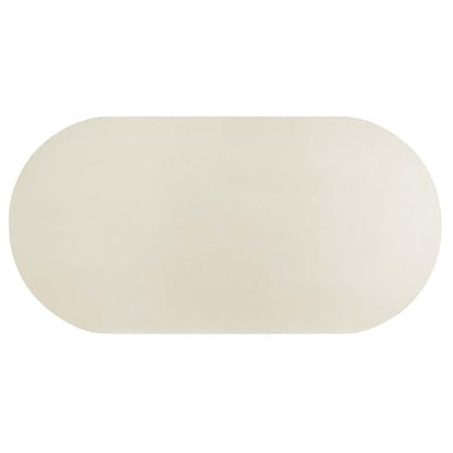 Caspian 72Inch Oval Dining Table Industrial Concrete White Finish Modern Kitchen Room Entertaining Home Furniture Quality Stylish Elegant Durable Refined Versatile