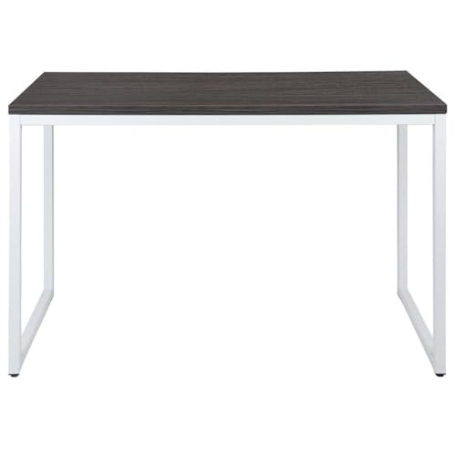 Kimberly Tiverton Industrial Modern Desk-Rustic Gray/White Commercial Grade Computer Desk-47" Sturdy Home Office Desk-Writing Desk