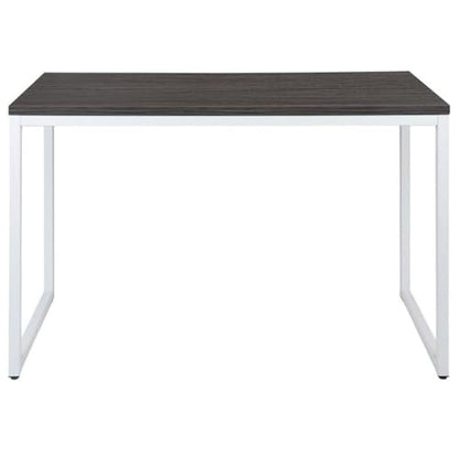 Kimberly Tiverton Industrial Modern Desk-Rustic Gray/White Commercial Grade Computer Desk-47" Sturdy Home Office Desk-Writing Desk