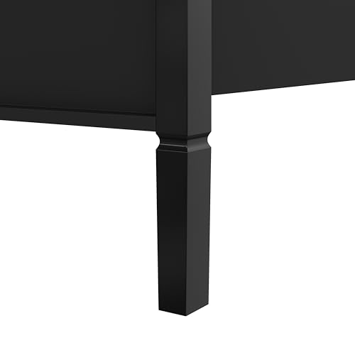 Canopy Bed Frame King with Headboard and Under-Bed Storage Space, Black, view 7