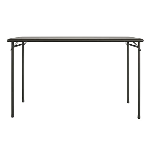 20" x 48" Vinyl Top Folding Table, Black
