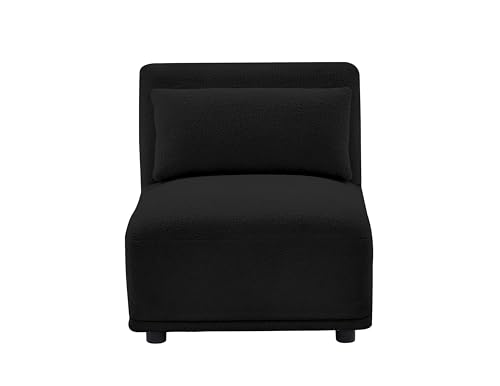 Sectional Sofa Couch,Convertible U Shaped Sectional for Living Room,Modular L Shaped Couch with Removable Ottoman.（1set-Black）
