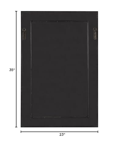 Yuda Wooden Rectangle Framed Wall Mirror, 23.5x35, Blue