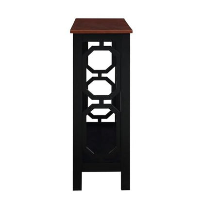 Omega Console Table, Cherry Top / Black Frame