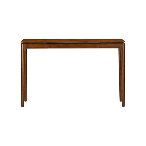 Mingle 47-Inch Console Table, Modern Solid Wood Entryway Table with Hidden Drawer, Waterproof & Heat Resistant, Narrow Table for Hallway, Living Room & Foyer, Dark Walnut