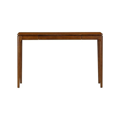 Mingle 47-Inch Console Table, Modern Solid Wood Entryway Table with Hidden Drawer, Waterproof & Heat Resistant, Narrow Table for Hallway, Living Room & Foyer, Dark Walnut