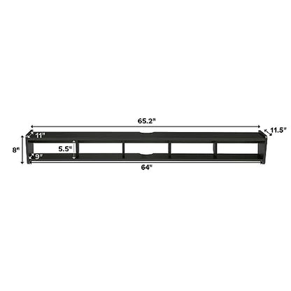 Zee Modern Floating Mounted Minimalist TV Stand, 65 Inch Length, for TVs up to 70 Inches, Coastal Oak