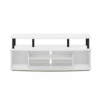 Jaya 4-Tier TV Stand for TV up to 55 Inch, White, view 7