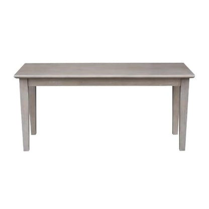 International Concepts Shaker Styled Bench, Washed Gray Taupe