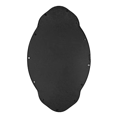 Magritte Traditional Scalloped Mirror, 18 x 30, Black, Decadent Farmhouse Wall Decor