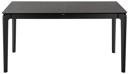 SAFAVIEH Furniture - Hammis 59" - 76" Extendable Dining Table - Black Solid Wood - Fully Assembled - Expandable Table for Dining Room & Kitchen (DTB4304A)