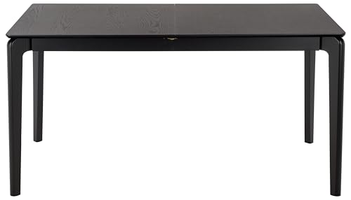 SAFAVIEH Furniture - Hammis 59" - 76" Extendable Dining Table - Black Solid Wood - Fully Assembled - Expandable Table for Dining Room & Kitchen (DTB4304A)
