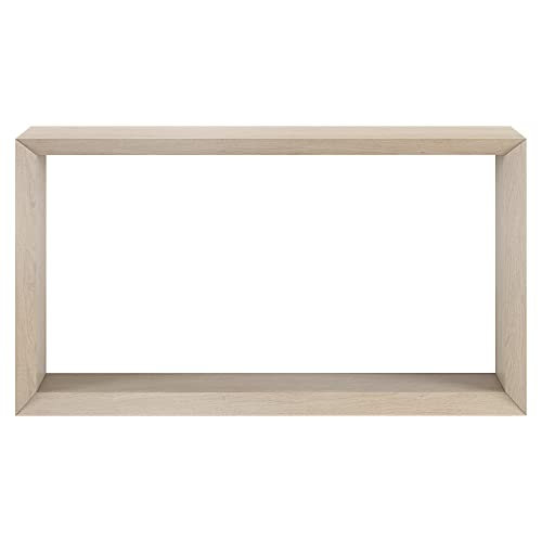 55" Wooden Rectangular Console Table Entryway Table, Sofa Table with Wooden Shelf for Entryway, Living Room, Couch, Hallway, or Office, Beech White