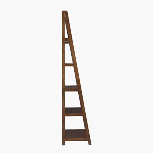 Melissa Walnut Mid-Century 5 Shelf Bookcase