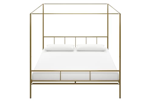 Marion Canopy Bed, King, Gold, view 6