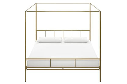 Marion Canopy Bed, King, Gold, view 6