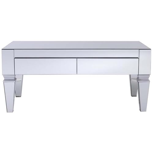 SEI Furniture Darien Contemporary Mirrored Storage Coffee Table
