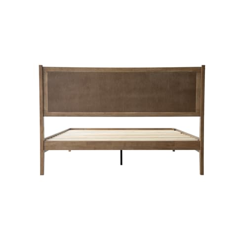 Queen Size Bed Frame with Headboard & Footboard Solid Wood Platform Bed, view 6