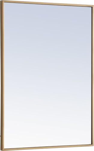 Monet 32" x 24" Rectangle Metal Frame Mirror in Black