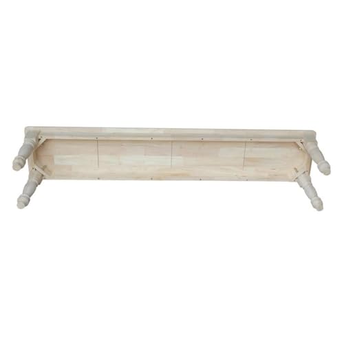 International Concepts BE-72S Shaker Style Bench, Unfinished, view 6