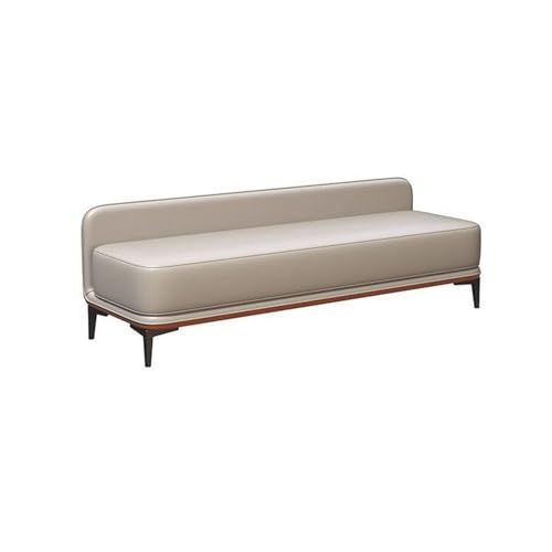 Storage Ottoman Bench for Bedroom, Modern Faux Leather Entryway Bench, Rounded Edges Design, Cozy Foot of Bed Furniture, 35.4x17.7x19.7 Inches