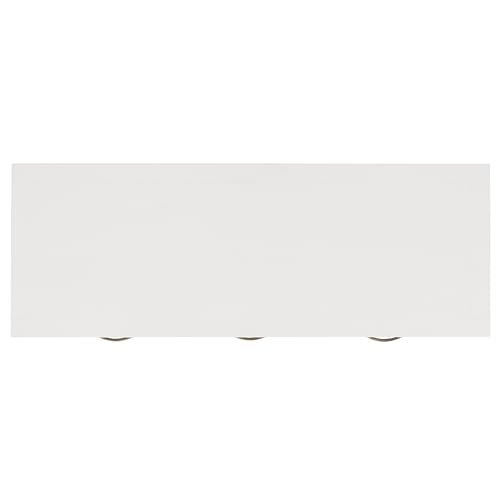 SAFAVIEH Home Collection – Cindy White Console Table with Three Drawers, French Farmhouse Storage Console, Tapered Leg Design (AMH6568C)