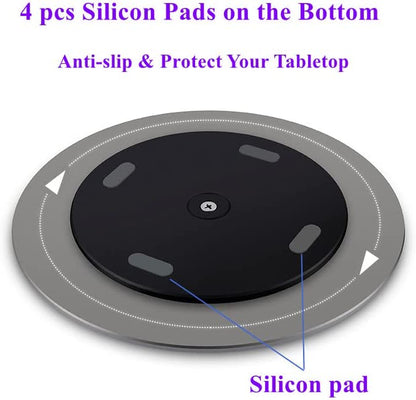 Aluminum 360° Rotation Monitor Swivel Base Computer Screen Monitor Turntable Stand Flat Panel TV Rotating Mat for Imac Laptop Potted Plants Arts Crafts Products Display Stand