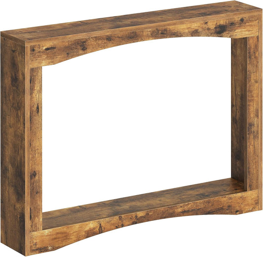 Narrow Console Table, 5.9'' Thin Entryway Table, behind Couch Table for Small Spaces, Small Farmhouse Hallway Table, for Living Room, Hallway, Foyer, Rustic Brown CT19RR
