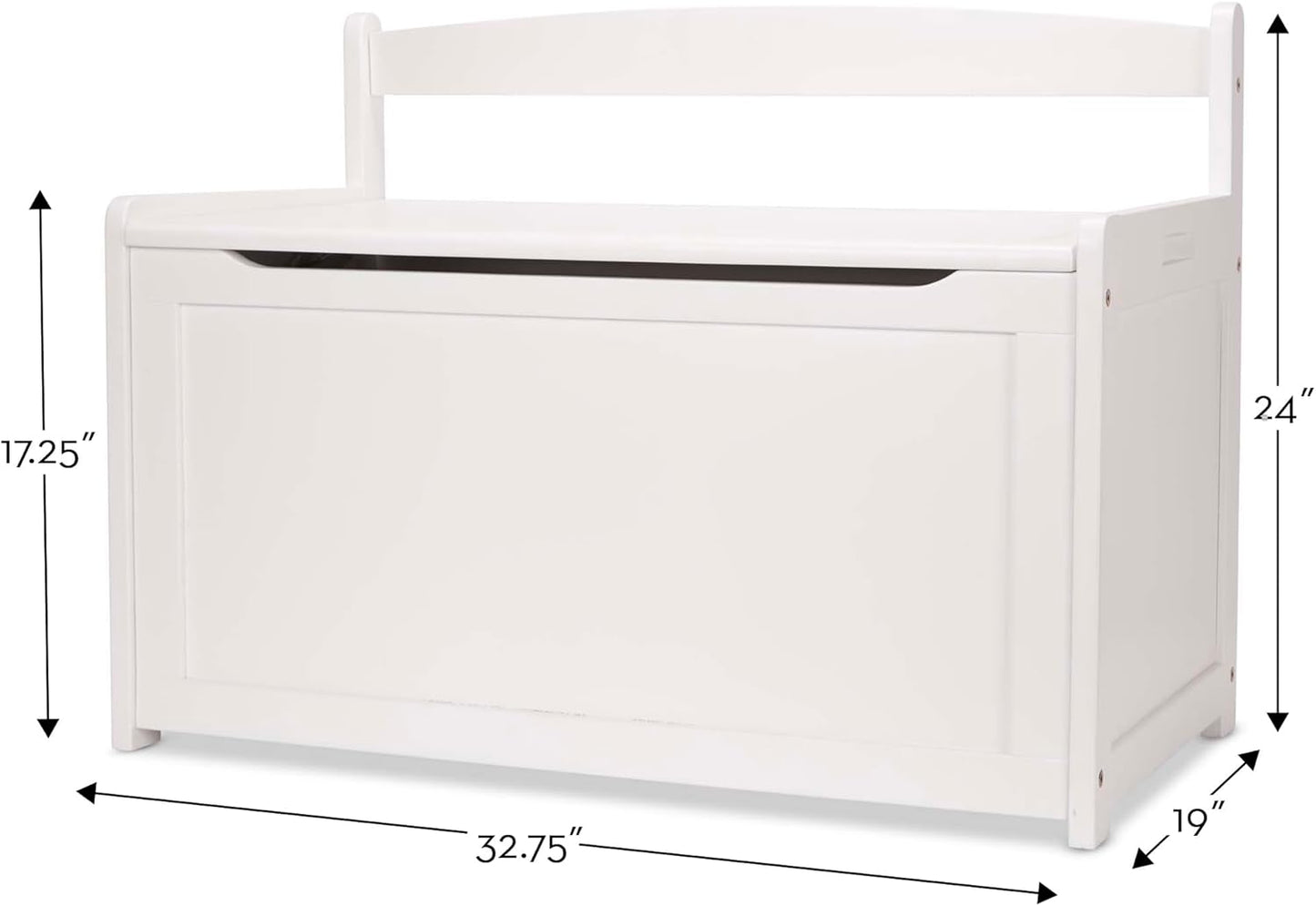 Toy Chest, Wooden Toy Storage Box with Safety-Hinged Lid, Kids Toys Storage Organizer for Playroom, Bedroom, & Montessori Classroom Furniture for Boys & Girls Ages 3+