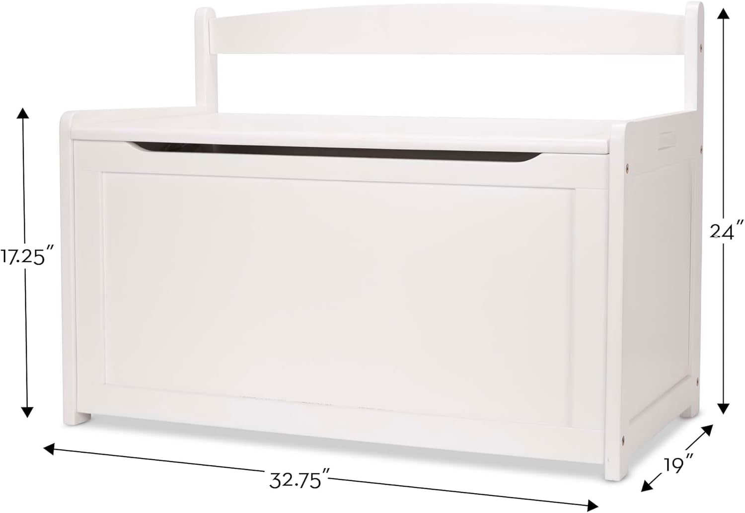 Toy Chest, Wooden Toy Storage Box with Safety-Hinged Lid, Kids Toys Storage Organizer for Playroom, Bedroom, & Montessori Classroom Furniture for Boys & Girls Ages 3+