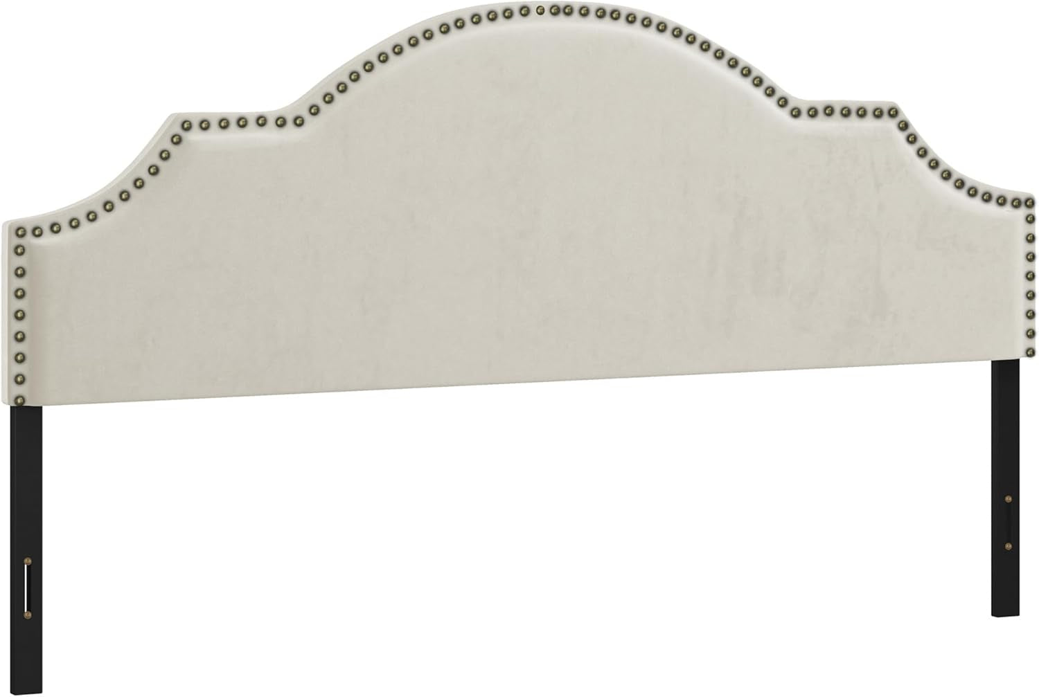 , Cynthia Upholstered Full/Queen Adjustable Headboard, Cream