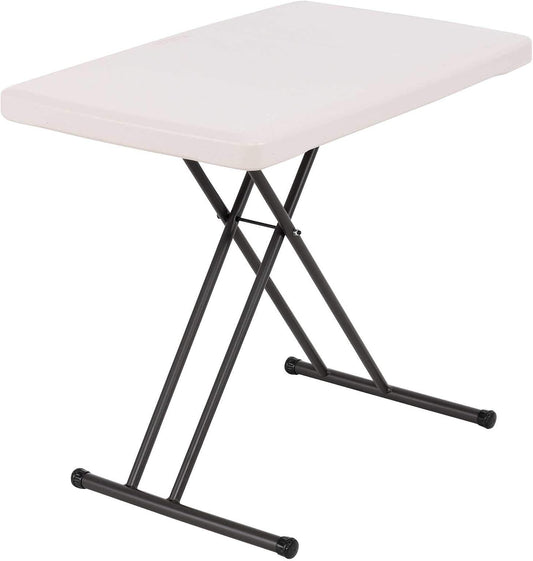 28240 Adjustable Folding Laptop Table TV Tray, 30 Inch Almond