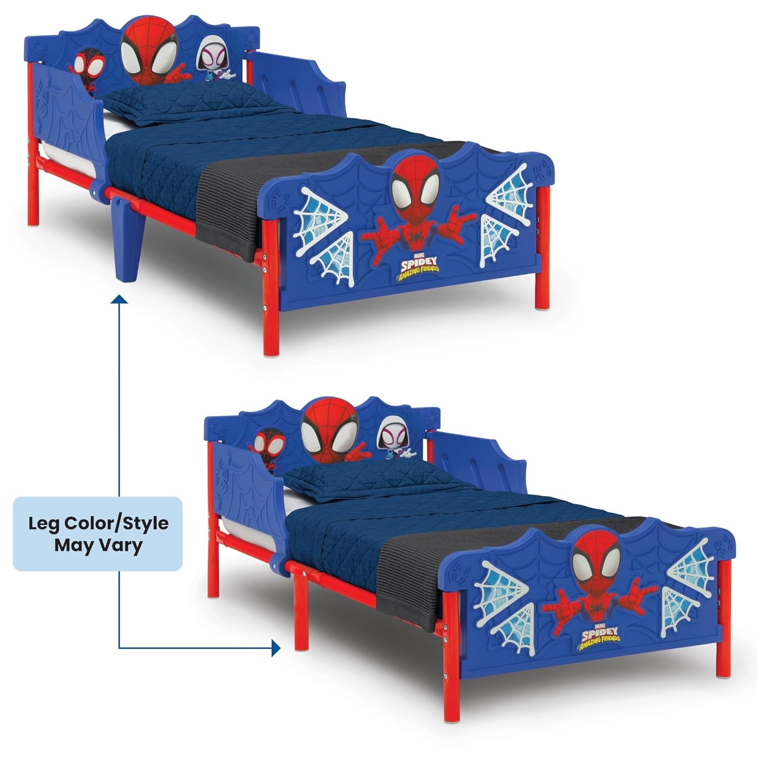 Spidey and His Amazing Friends 3D Toddler Bed, Blue