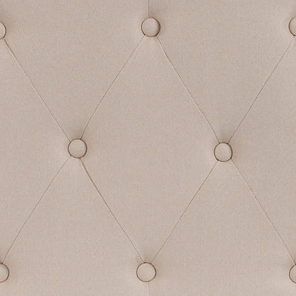 Cambridge Tufted Upholstered Twin Size Headboard in Beige Fabric