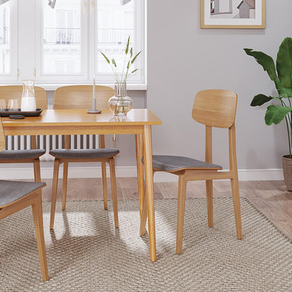 Modern Dining Table 47 Inch Kitchen Table with Solid Wood Leg Oak Finish Dinner Table Dining Room Home Furniture Natural