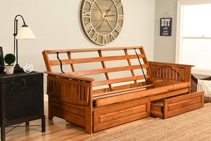 Phoenix Futon, Full, Suede Black