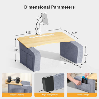 Lap Desk for Adults with Arm Rests,Ergonomic Laptop Pillow Stand for Bed,Couch,Floor,Large Table for Long Hours Work,Eating,Gaming,Reading and Writing,Lap Laptop Desk for College Dorm Room
