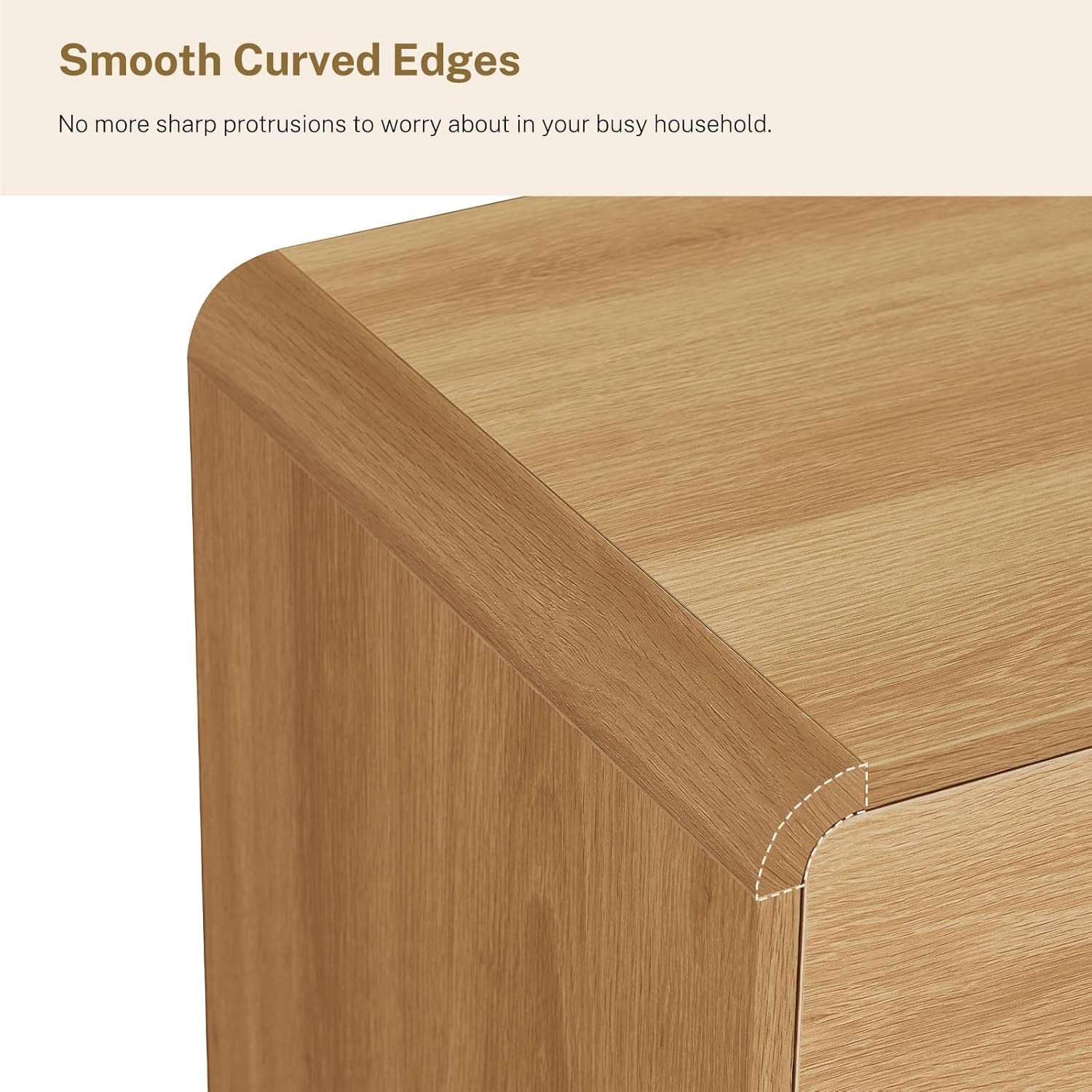 9 Drawer Dresser for Bedroom, 63" Wide Dressers & Chest of Drawers with Curved Profile Design, Wood Closet Storage Dressers Organizer for Bedroom, Living Room, Natural