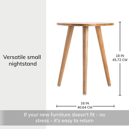 Bond Wooden Triangle End Table - Exclusively Designed Modern Small Side Table. Hand Crafted - Wooden Side Table - Contemporary Design for Small End Tables for Bedroom and Living Room