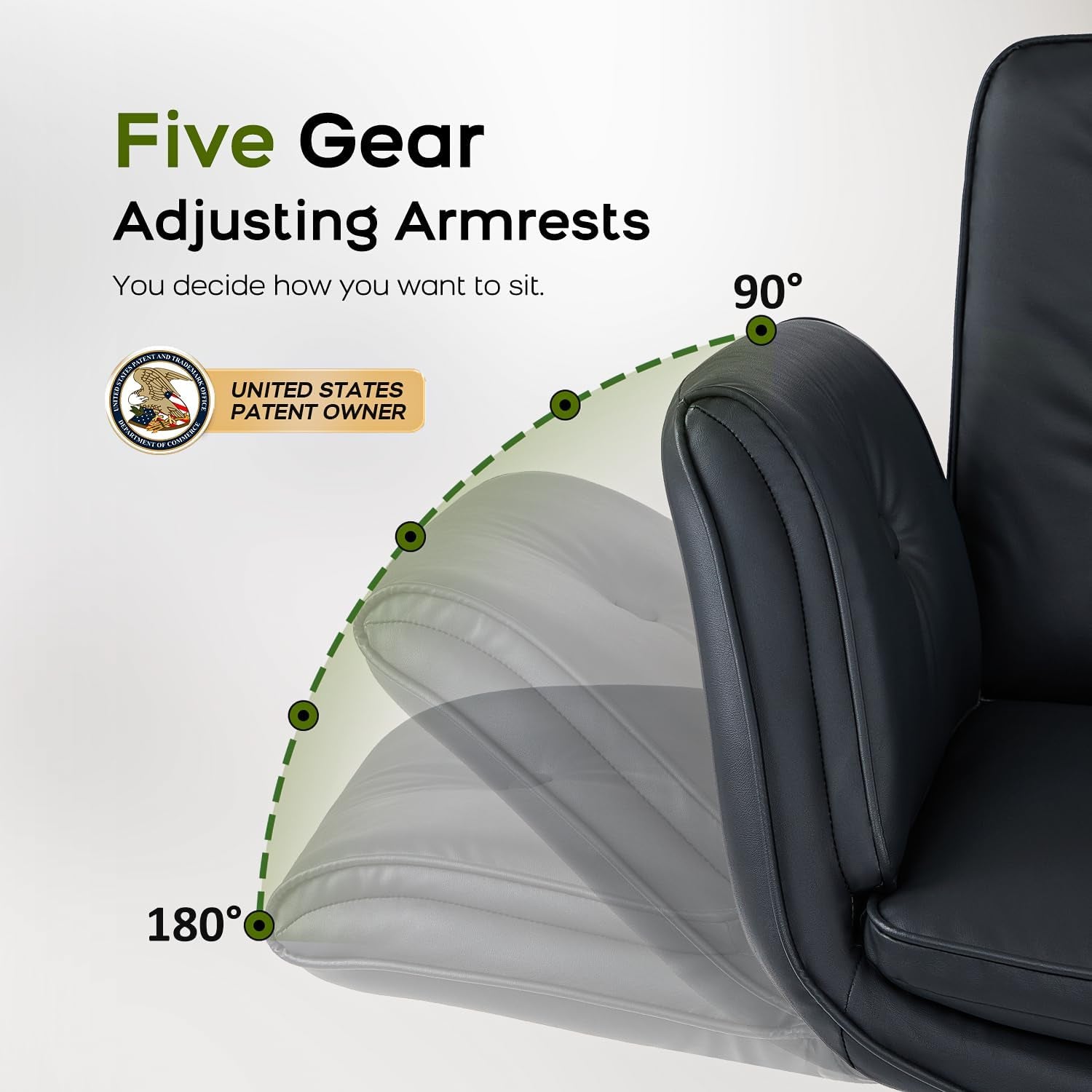 Criss Cross Chair with Armrests & Wheels, PU Leather Vanity Chair, Comfortable Adjustable Swivel Computer Office Desk Chairs for Home, Make Up, Bed Room (Cream White)