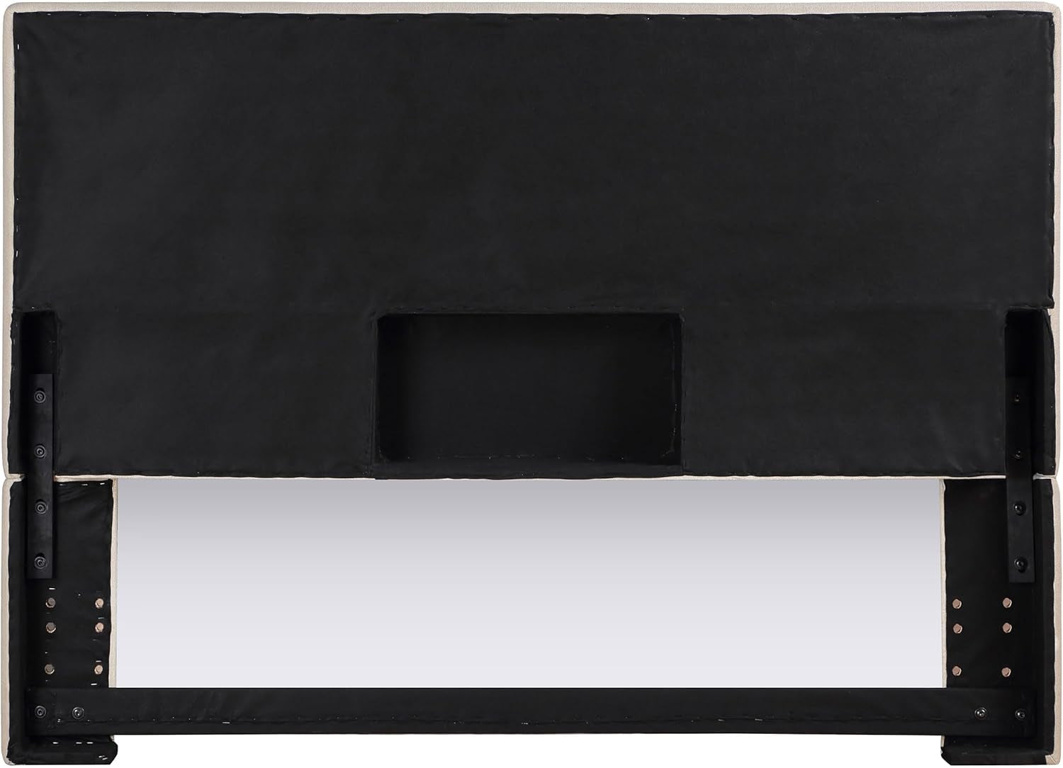 Home Furnishings - Kosmo - Pine Wood - Upholstered Panel Headboard with Self-Welt Details, Foam Padding and Transitional Style - Bedroom - Eastern/California King Size - Sand - 315993K
